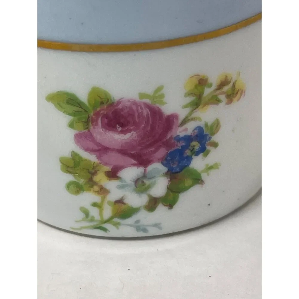 Rosina/Queens English Bone China Multicolored Floral Blue over White Gold Gilt‎